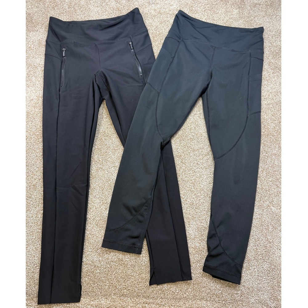 LOT Zyia Athleta Active Womens Black Pocket Leggings 6-8 Activewear Gym Small